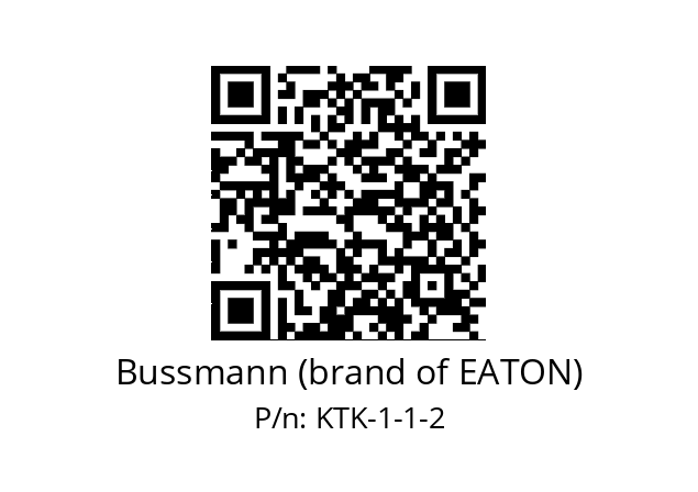   Bussmann (brand of EATON) KTK-1-1-2