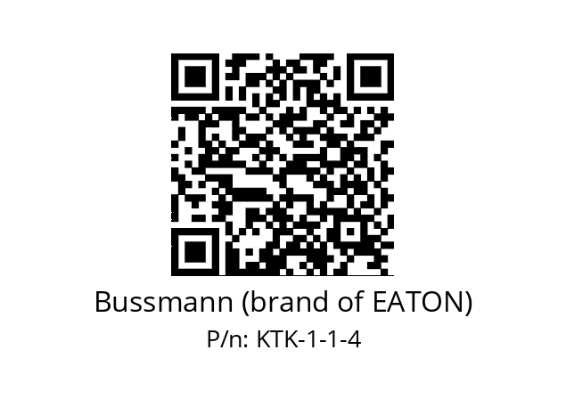   Bussmann (brand of EATON) KTK-1-1-4