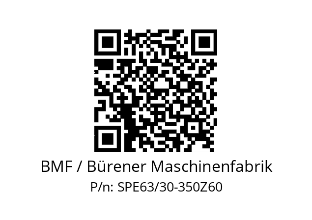   BMF / Bürener Maschinenfabrik SPE63/30-350Z60