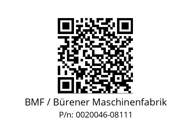   BMF / Bürener Maschinenfabrik 0020046-08111