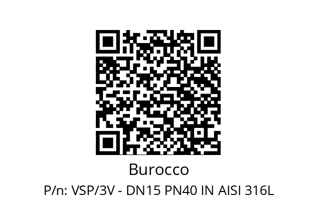   Burocco VSP/3V - DN15 PN40 IN AISI 316L