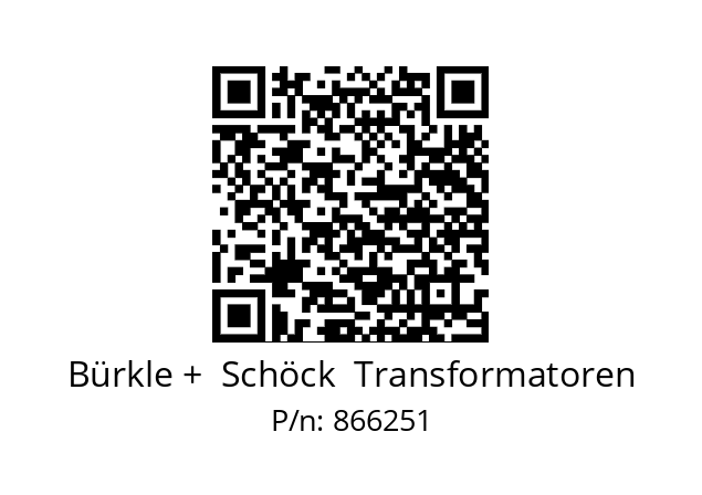   Bürkle +  Schöck  Transformatoren 866251