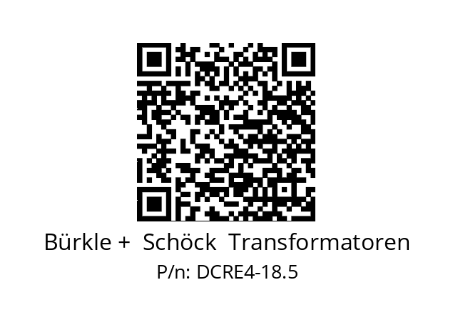   Bürkle +  Schöck  Transformatoren DCRE4-18.5