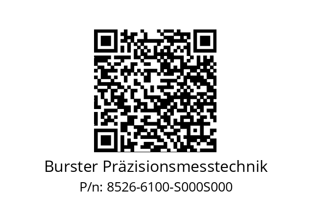   Burster Präzisionsmesstechnik 8526-6100-S000S000