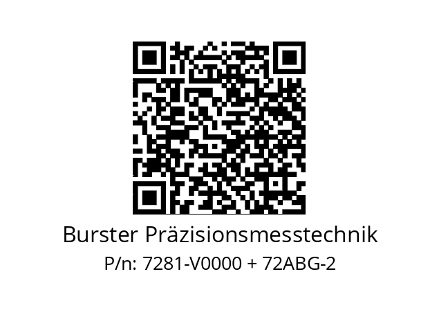   Burster Präzisionsmesstechnik 7281-V0000 + 72ABG-2