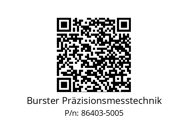   Burster Präzisionsmesstechnik 86403-5005