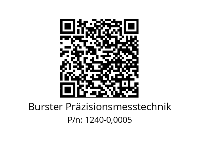   Burster Präzisionsmesstechnik 1240-0,0005