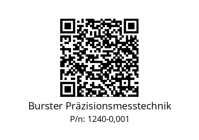   Burster Präzisionsmesstechnik 1240-0,001