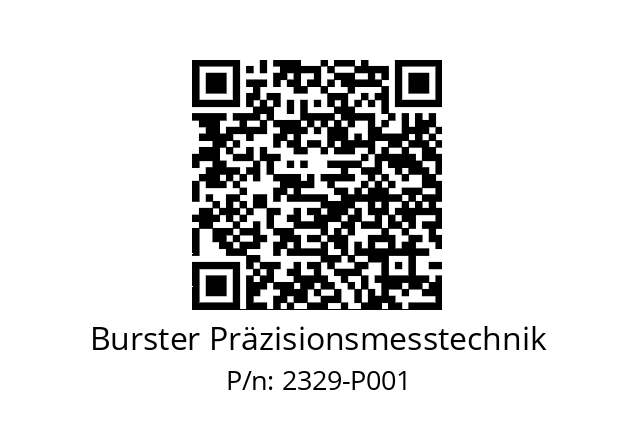   Burster Präzisionsmesstechnik 2329-P001