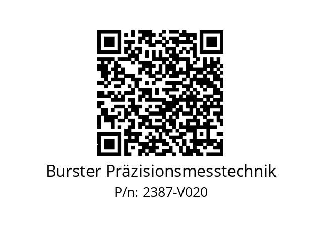   Burster Präzisionsmesstechnik 2387-V020