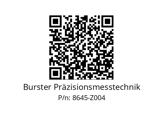   Burster Präzisionsmesstechnik 8645-Z004