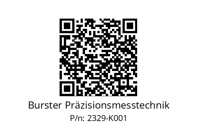   Burster Präzisionsmesstechnik 2329-K001