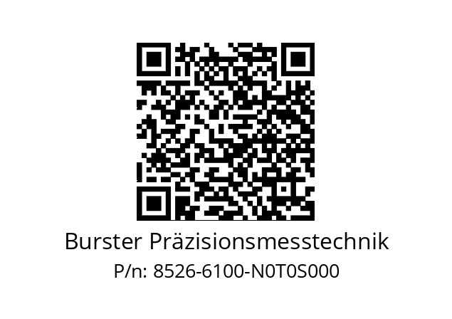   Burster Präzisionsmesstechnik 8526-6100-N0T0S000