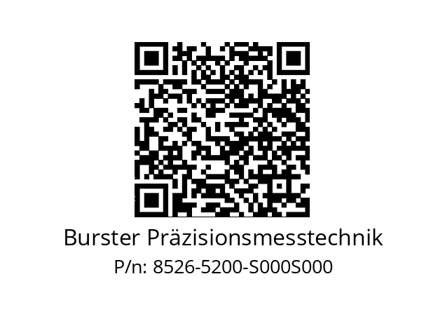   Burster Präzisionsmesstechnik 8526-5200-S000S000