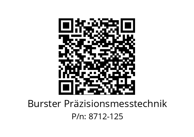   Burster Präzisionsmesstechnik 8712-125