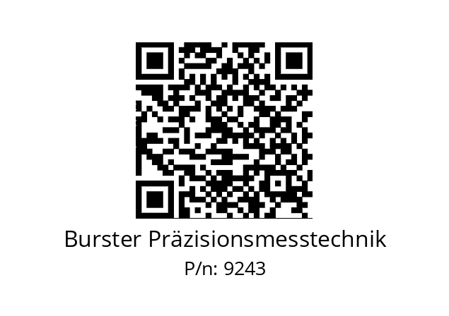   Burster Präzisionsmesstechnik 9243