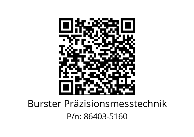   Burster Präzisionsmesstechnik 86403-5160