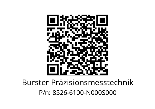   Burster Präzisionsmesstechnik 8526-6100-N000S000