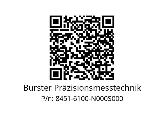   Burster Präzisionsmesstechnik 8451-6100-N000S000