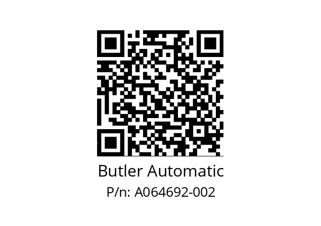   Butler Automatic A064692-002