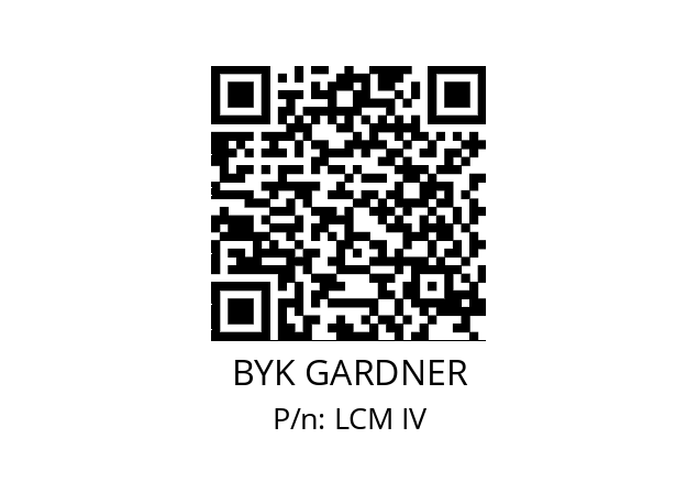   BYK GARDNER LCM IV