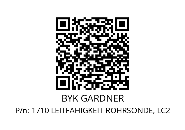   BYK GARDNER 1710 LEITFAHIGKEIT ROHRSONDE, LC2