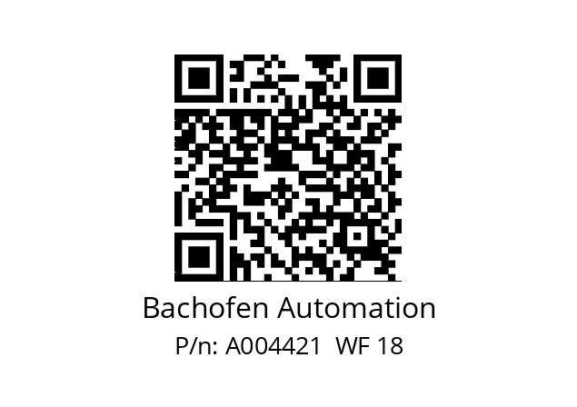   Bachofen Automation A004421  WF 18