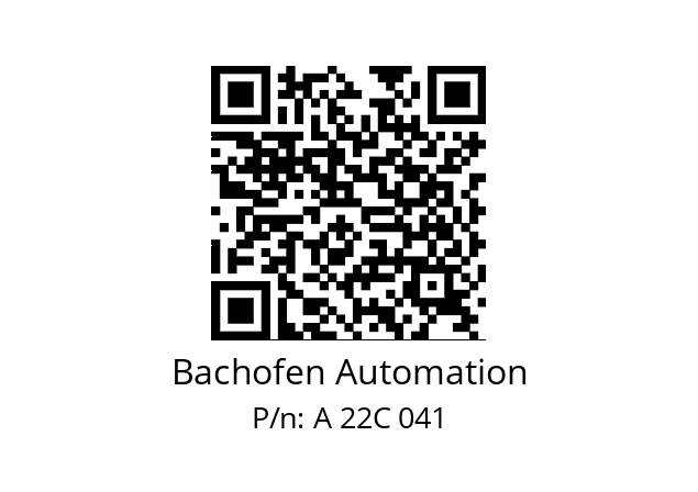   Bachofen Automation A 22C 041