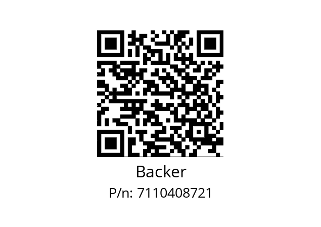   Backer 7110408721