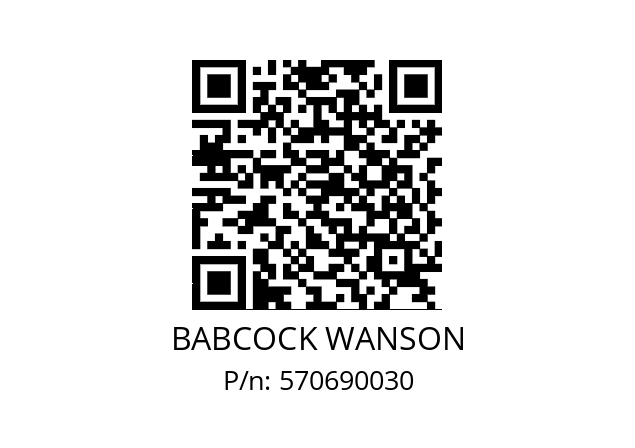   BABCOCK WANSON 570690030