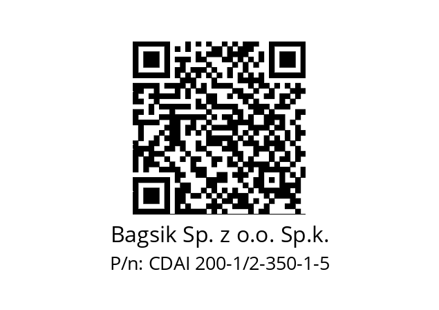   Bagsik Sp. z o.o. Sp.k. CDAI 200-1/2-350-1-5