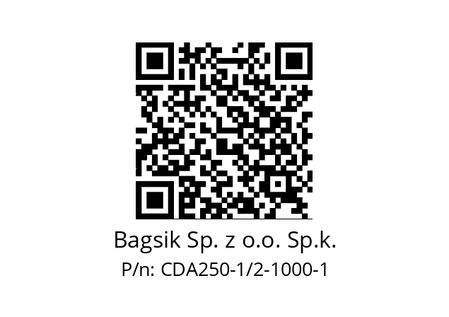   Bagsik Sp. z o.o. Sp.k. CDA250-1/2-1000-1