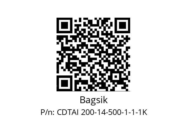   Bagsik CDTAI 200-14-500-1-1-1K