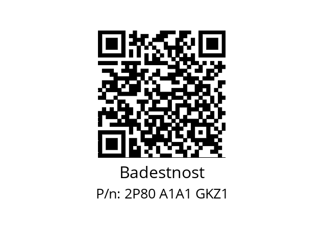   Badestnost 2P80 A1A1 GKZ1