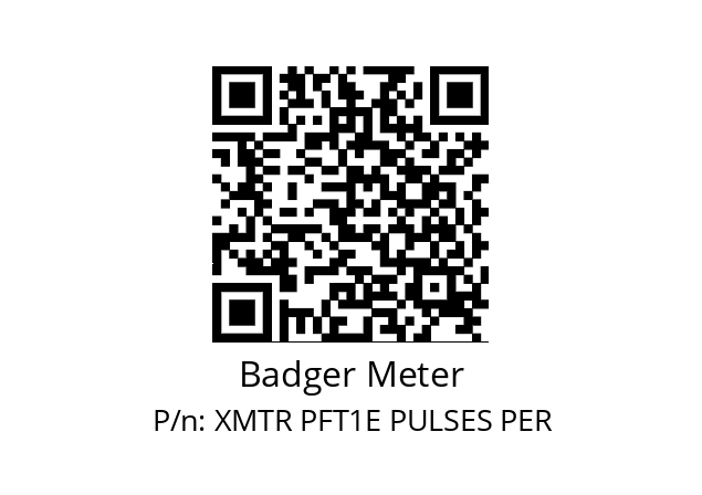   Badger Meter XMTR PFT1E PULSES PER