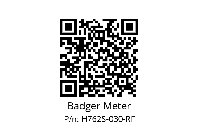   Badger Meter H762S-030-RF