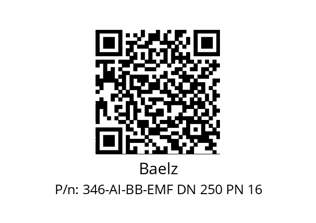   Baelz 346-AI-BB-EMF DN 250 PN 16