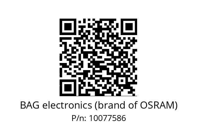 Ballast  BAG electronics (brand of OSRAM) 10077586