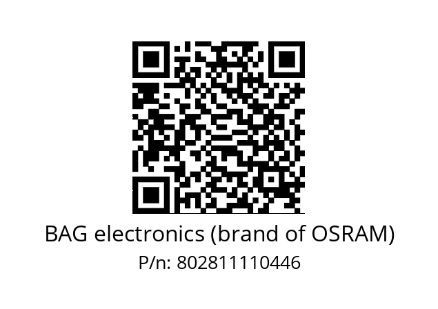   BAG electronics (brand of OSRAM) 802811110446