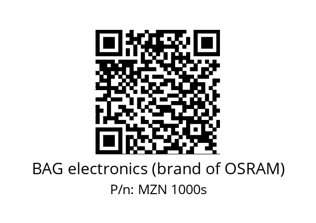   BAG electronics (brand of OSRAM) MZN 1000s