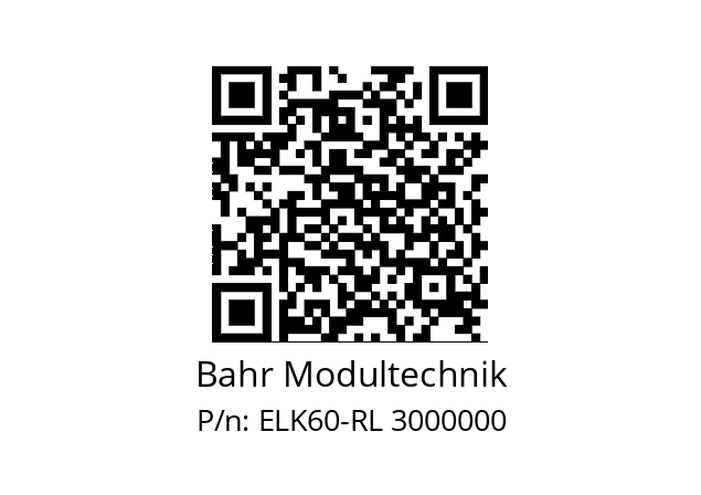   Bahr Modultechnik ELK60-RL 3000000