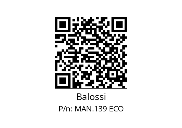 Manifold  Balossi MAN.139 ECO