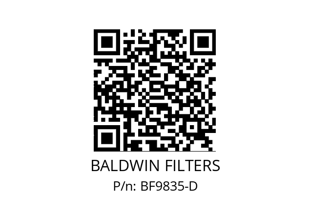   BALDWIN FILTERS BF9835-D