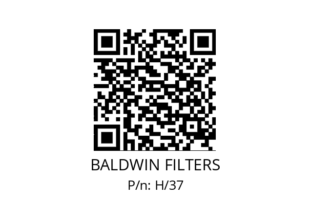   BALDWIN FILTERS H/37