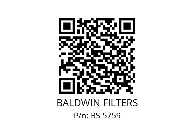   BALDWIN FILTERS RS 5759