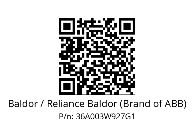   Baldor / Reliance Baldor (Brand of ABB) 36A003W927G1