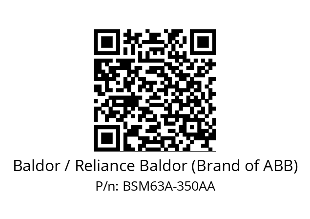   Baldor / Reliance Baldor (Brand of ABB) BSM63A-350AA