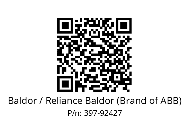   Baldor / Reliance Baldor (Brand of ABB) 397-92427