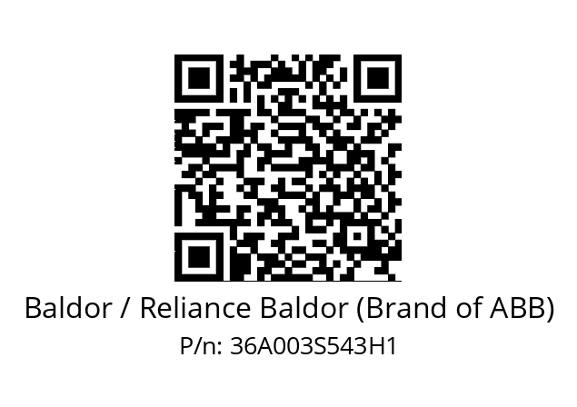   Baldor / Reliance Baldor (Brand of ABB) 36A003S543H1