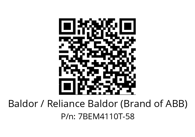   Baldor / Reliance Baldor (Brand of ABB) 7BEM4110T-58